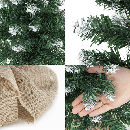 Choinka sztuczna mała 60 cm sosna ośnieżona z jutą mini drzewko świateczne na stolik