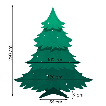 Choinka sztuczna premium 220 cm świerk kaukaski