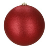 Duże bombki choinkowe 3 szt. ozdoby świąteczne 20,5 cm brokat czerwone