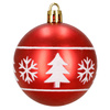 Czerwone bombki choinkowe 7 cm 12 szt. zestaw ozdoby świąteczne zdobione