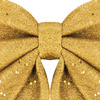 Kokardka świąteczna na choinkę 20 cm brokatowa zawieszka choinkowa złota