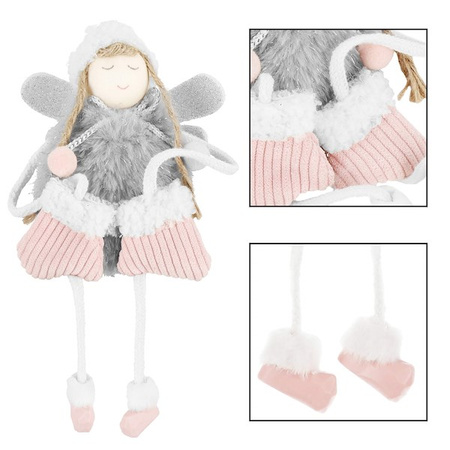 Figurka świąteczna aniołek ozdoba choinkowa lalka