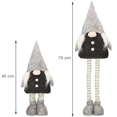 Pani skrzat 45-73cm ozdoba świąteczna, krasnal świąteczny, gnom na teleskopowych nóżkach