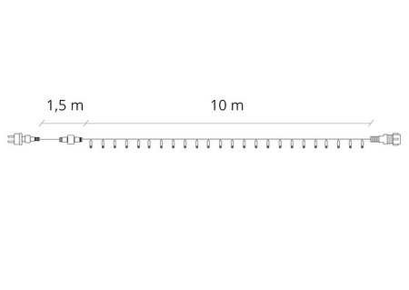 Wąż świetlny 240 Led ciepły biały 11m z programatorem IP44