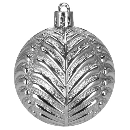 Bombki choinkowe 40 szt. okrągłe, lizaki, szyszki, laski cukrowe nietłukące ozdoby srebrne