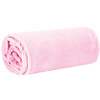 Narzuta na łóżko koc 70x160 cm pled cukierkowy róż, tłoczony na kanapę zygzak