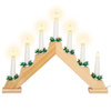 Świecznik adwentowy Led 7 świec drewniany