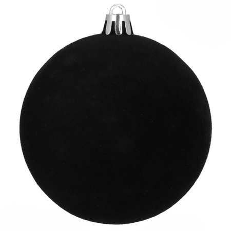 Bombki choinkowe, zestaw 9 szt. dekoracji do stroika 8,5 cm nietłukące, czarne