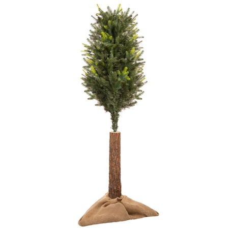 Choinka sztuczna na pniu jak żywa 220 cm świerk naturalny gęsta nowoczesna