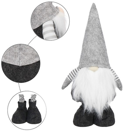 Skrzat 45-64 cm ozdoba świąteczna, krasnal świąteczny, gnom na teleskopowych nóżkach