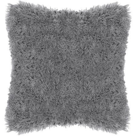 Poszewka dekoracyjna na poduszkę, włochacz 40x40cm grafit