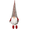 Skrzat 50cm ozdoba świąteczna, siedzący krasnal świąteczny, gnom szary