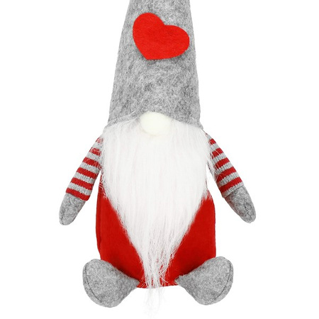 Skrzat 26cm ozdoba świąteczna, krasnal świąteczny, gnom szary