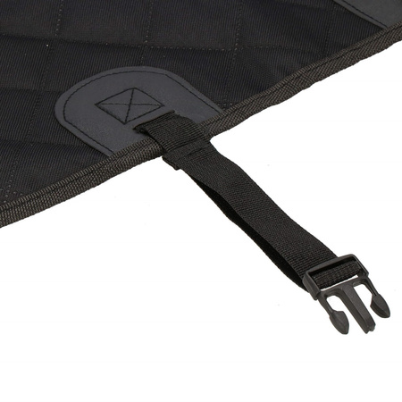 Mata na siedzenie samochodowe 102 x 50 cm czarny pokrowiec ochronny pikowany