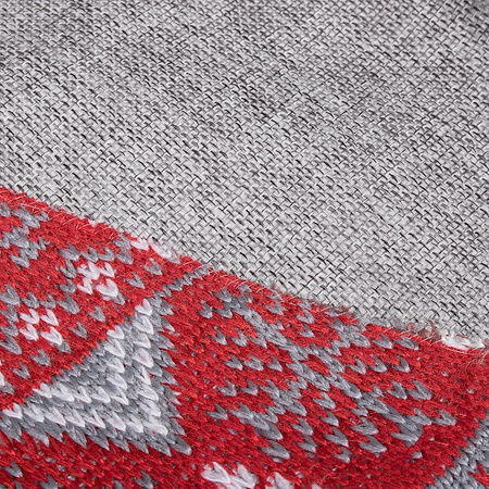 Bieżnik na stół 180x33cm obrus świąteczny z krasnalem szary