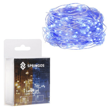 Lampki choinkowe 50 LED druciki mikro na baterie