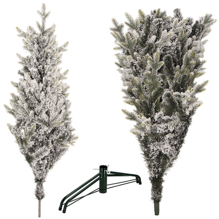 Choinka sztuczna premium 220 cm świerk ośnieżony drzewko bożonarodzeniowe