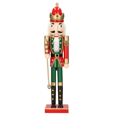 Dziadek do orzechów 61 cm król, drewniany żołnierzyk multikolor, figurka świąteczna
