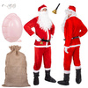 Strój Mikołaja 12 elementów z workiem i brzuchem, kostium czerwony