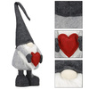 Skrzat 63-80cm ozdoba świąteczna, krasnal świąteczny, gnom na teleskopowych nóżkach szary