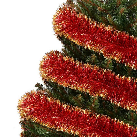 Łańcuch na choinkę 6m czerwono-złoty girlanda choinkowa, średnica 10cm