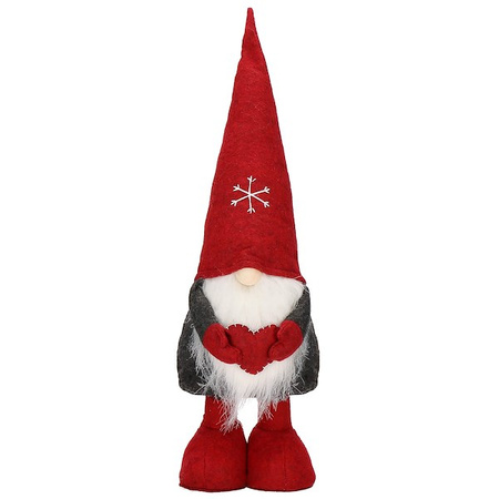 Skrzat 50-70 cm ozdoba świąteczna, krasnal świąteczny, gnom grafitowy na teleskopowych nóżkach