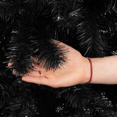 Choinka sztuczna, jodła 150 cm designerskie drzewko świąteczne czarne