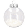 Bombki choinkowe 30 szt. przeźroczysty 7 cm zestaw choinkowy