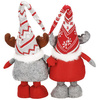 Skrzaty 80 cm renifer 2 szt. krasnal świąteczny, gnom z teleskopowymi nózkami