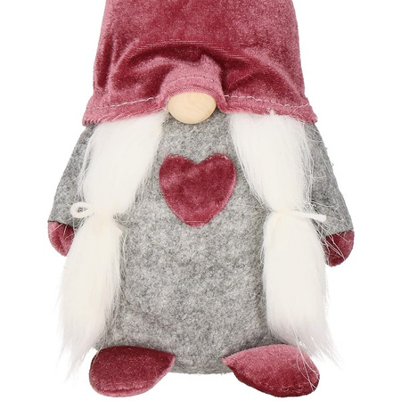 Pani skrzat 37cm ozdoba świąteczna, krasnal świąteczny, gnom welur