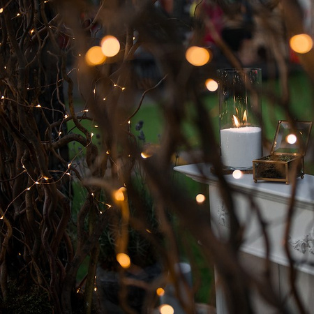Lampki choinkowe 100 Led druciki ciepły biały oświetlenie świąteczne solarne