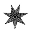 Gwiazda świąteczna papierowa 50 cm awieszka choinkowa czarno-biała