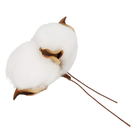 Sztuczna bawełna 12 szt. ozdoby świąteczne na druciku dekoracja do stroika