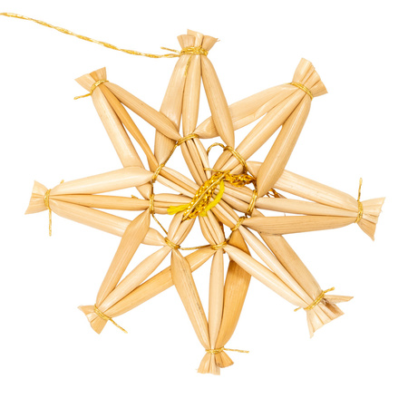 Zawieszki choinkowe z słomy, naturalne dekoracje świąteczne 48 szt. bombki, brązowe