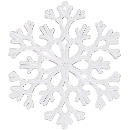 Zawieszka choinkowa 36 szt. akrylowa, świąteczna ozdoba soperl, śnieżynka przezroczysty
