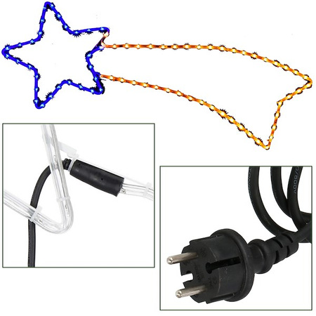 Gwiazda betlejemska 72 LED lampki biały ciepły ozdoba świąteczna