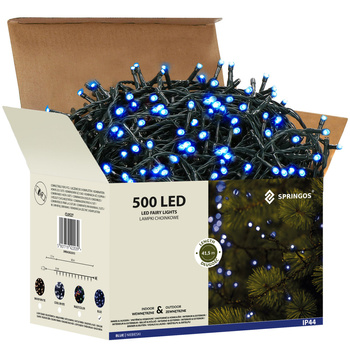 Lampki choinkowe 500 Led niebieski 41,5 m oświetlenie świąteczne IP44