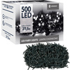 Lampki choinkowe 500 led biały zimny + flash 25m oświetlenie świąteczne IP44