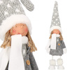 Laleczka 37 cm ozdoba świąteczna, figurka świąteczna, gnom szary