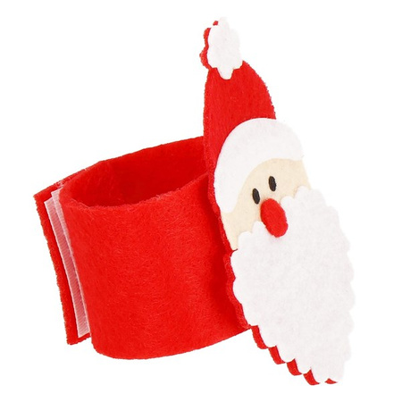 Obrączki na serwetki 4 szt. dekoracje świąteczne Mikołaj