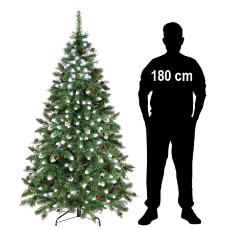 Choinka sztuczna 200 cm sosna diamentowa ośnieżona jak żywa