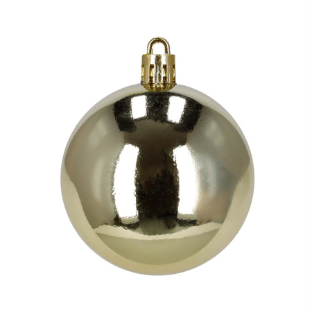 Bombki choinkowe 47 szt. komplet dekoracje świąteczne zawieszki nietłukące, brązowy, złoty, biały