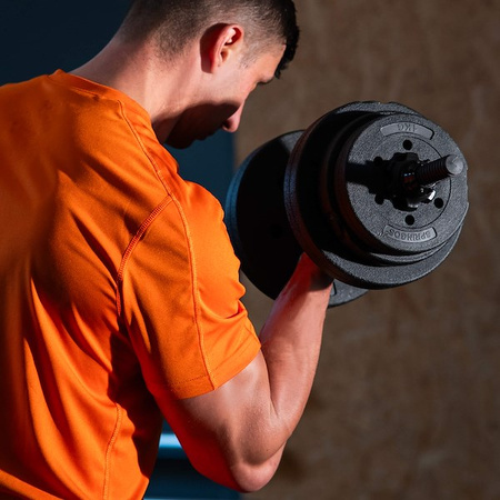 Hantle kompozytowe 20kg 2x10kg gryf zestaw