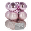 Bombki choinkowe 12 szt. ozdoby świąteczne różowy
