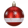 Bombki choinkowe, nietłukące, dekoracje świąteczne do stroika 30 szt. biało-czerwone