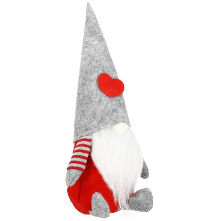 Skrzat 26cm ozdoba świąteczna, krasnal świąteczny, gnom szary