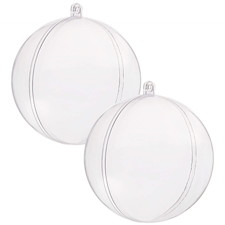 Bombki akrylowe 8cm kula plastikowa decoupage zestaw 2 szt