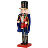 Dziadek do orzechów 38 cm drewniany żołnierzyk z peleryną multikolor, figurka świąteczna