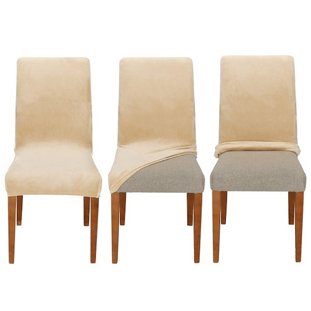 Pokrowiec na krzesło uniwersalny beżowy