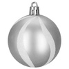 Bombki choinkowe 40 szt. okrągłe, lizaki, szyszki, laski cukrowe nietłukące ozdoby srebrne